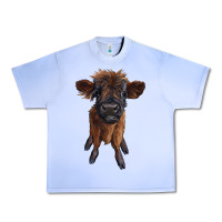Grape Ice highland cow calf Urban Heavy Tee - RanaPortraitStore