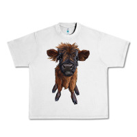 Lunar Rock highland cow calf Urban Heavy Tee - RanaPortraitStore