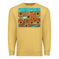Antique Gold turquoise leopard distressed serape background tumbler Premium Sweatshirt - Jasminsmagicworld