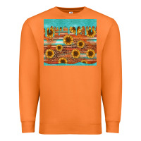 Carrot turquoise leopard distressed serape background tumbler Premium Sweatshirt - Jasminsmagicworld
