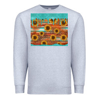 Heather Grey turquoise leopard distressed serape background tumbler Premium Sweatshirt - Jasminsmagicworld