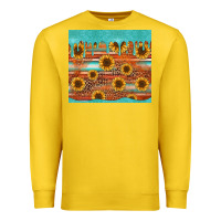 Lemon turquoise leopard distressed serape background tumbler Premium Sweatshirt - Jasminsmagicworld