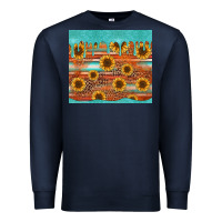 Turquoise Leopard Distressed Serape Background Tumbler Premium Sweatshirt | Teevron