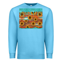 Ocean Blue turquoise leopard distressed serape background tumbler Premium Sweatshirt - Jasminsmagicworld