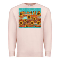 Pale Pink turquoise leopard distressed serape background tumbler Premium Sweatshirt - Jasminsmagicworld