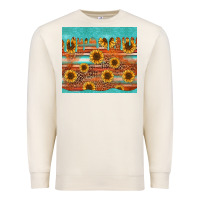 Sandshell turquoise leopard distressed serape background tumbler Premium Sweatshirt - Jasminsmagicworld