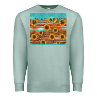 Seafoam turquoise leopard distressed serape background tumbler Premium Sweatshirt - Jasminsmagicworld