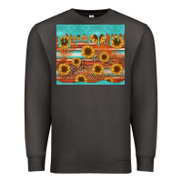 Smoke turquoise leopard distressed serape background tumbler Premium Sweatshirt - Jasminsmagicworld