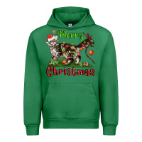 Emerald maine coon cat merry christmas Urban Hoodie - LillyAllenDesigns