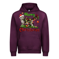 Mauve Wine maine coon cat merry christmas Urban Hoodie - LillyAllenDesigns