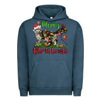 Pigment Midnight Navy maine coon cat merry christmas Urban Hoodie - LillyAllenDesigns