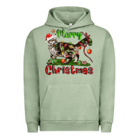 Pigment Oil Green maine coon cat merry christmas Urban Hoodie - LillyAllenDesigns
