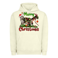 Pigment Pistachio maine coon cat merry christmas Urban Hoodie - LillyAllenDesigns