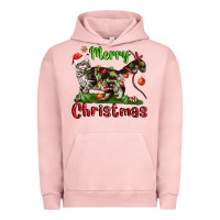Pigment Salmon maine coon cat merry christmas Urban Hoodie - LillyAllenDesigns