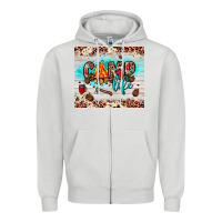 Dove Grey camp life Zipper Hoodie - JahusDesignShop