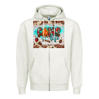 Oatmeal Heather camp life Zipper Hoodie - JahusDesignShop