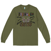 Army Green halloween sister Long Sleeve Tee - CowhideDigitalArt