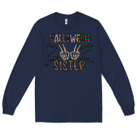 Navy halloween sister Long Sleeve Tee - CowhideDigitalArt