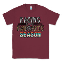 Burgundy racing is my favorite season Classic Tee - CowhideDigitalArt
