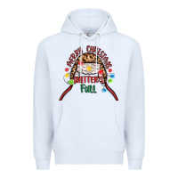 White merry christmas shitter s full Premium Hoodie - MaliasSmallBusiness