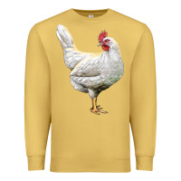 Antique Gold leghorn chicken Premium Sweatshirt - LillyAllenDesigns