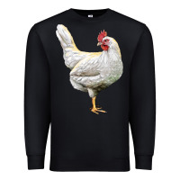 Black leghorn chicken Premium Sweatshirt - LillyAllenDesigns