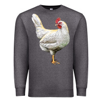 Charcoal Heather leghorn chicken Premium Sweatshirt - LillyAllenDesigns