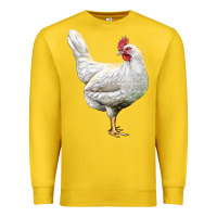 Lemon leghorn chicken Premium Sweatshirt - LillyAllenDesigns