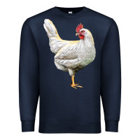 Navy leghorn chicken Premium Sweatshirt - LillyAllenDesigns