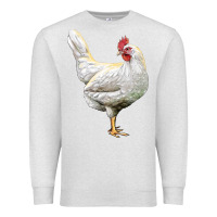 Oatmeal Heather leghorn chicken Premium Sweatshirt - LillyAllenDesigns