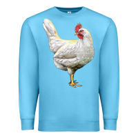 Ocean Blue leghorn chicken Premium Sweatshirt - LillyAllenDesigns