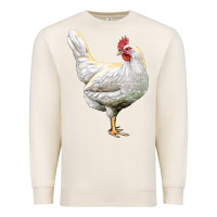 Sandshell leghorn chicken Premium Sweatshirt - LillyAllenDesigns