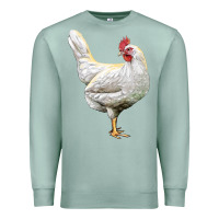 Seafoam leghorn chicken Premium Sweatshirt - LillyAllenDesigns