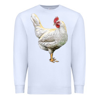 White leghorn chicken Premium Sweatshirt - LillyAllenDesigns