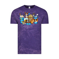 Cloud Purple corgi coffee cups Vintage Tee - Zillion Design Studio