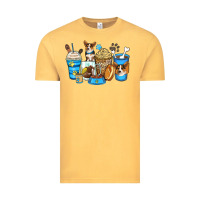 Vintage Mustard corgi coffee cups Vintage Tee - Zillion Design Studio