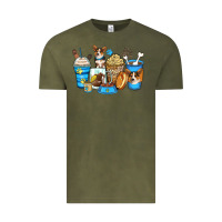 Vintage Olive corgi coffee cups Vintage Tee - Zillion Design Studio
