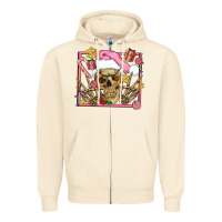 Sandshell pink christmas skeleton Zipper Hoodie - AdoDesignShop
