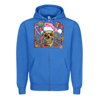 True Royal pink christmas skeleton Zipper Hoodie - AdoDesignShop