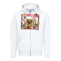 White pink christmas skeleton Zipper Hoodie - AdoDesignShop