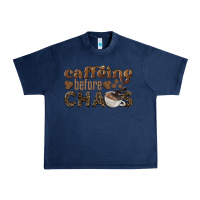 Navy caffeine before chaos Urban Heavy Tee - BarkalooDesign