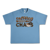 Pebble Blue caffeine before chaos Urban Heavy Tee - BarkalooDesign