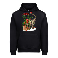 Black merry christmas brachiosaurus Urban Hoodie - LillyAllenDesigns