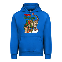 Cobalt merry christmas brachiosaurus Urban Hoodie - LillyAllenDesigns