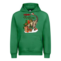 Emerald merry christmas brachiosaurus Urban Hoodie - LillyAllenDesigns