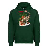 Foreset Green merry christmas brachiosaurus Urban Hoodie - LillyAllenDesigns