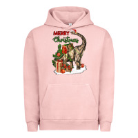 Pigment Salmon merry christmas brachiosaurus Urban Hoodie - LillyAllenDesigns