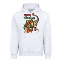 White merry christmas brachiosaurus Urban Hoodie - LillyAllenDesigns