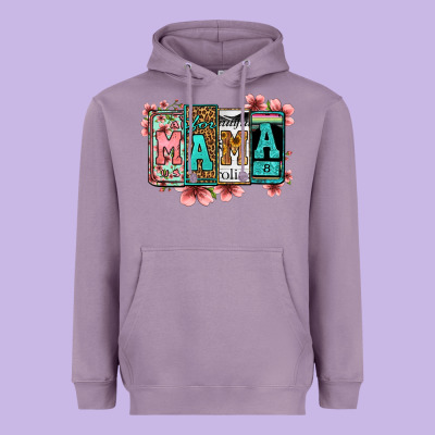 License Letters Floral Mama Heavyweight Hoodie Designed By Jasminsmagicworld