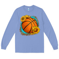 Colony Blue western basketball with sunflower Long Sleeve Tee - HRA Design Shop